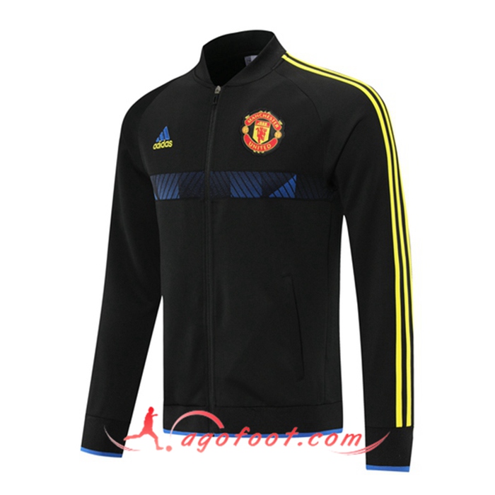 Nouveaux Veste Foot Manchester United Noir/Jaune 2021/2022