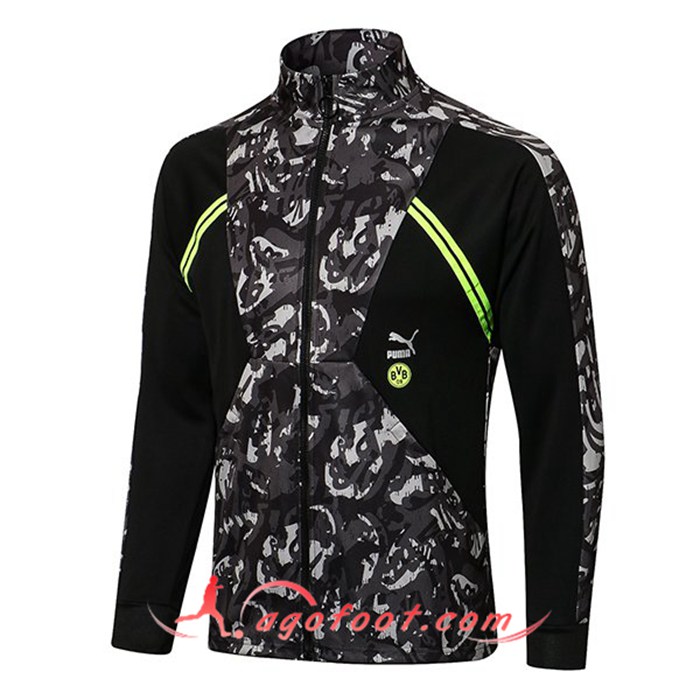 Nouveaux Veste Foot Dortmund BVB Noir/Gris 2021/2022