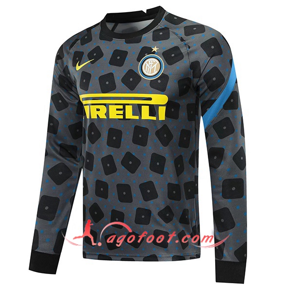 Nouveau Training Sweatshirt Inter Milan Noir/Gris 20/21