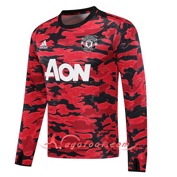 Nouveau Training Sweatshirt Manchester United Noir/Rouge 20/21