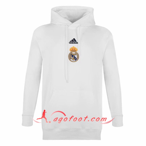 Nouveau Training Sweatshirt Capuche Real Madrid Blanc 20/21