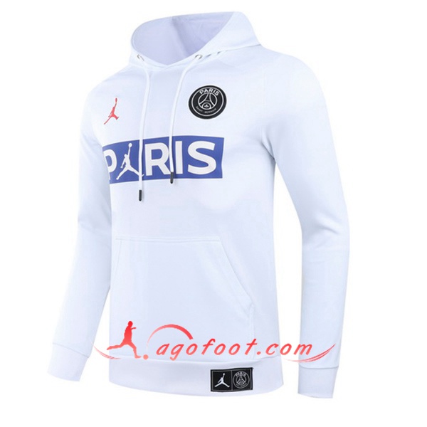 Nouveau Training Sweatshirt Capuche Jordan PSG Blanc 20/21