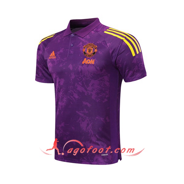 Polo Foot Manchester United Violet/Jaune 20/21
