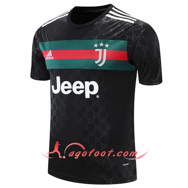 Training T-Shirts Juventus Noir/Vert 20/21