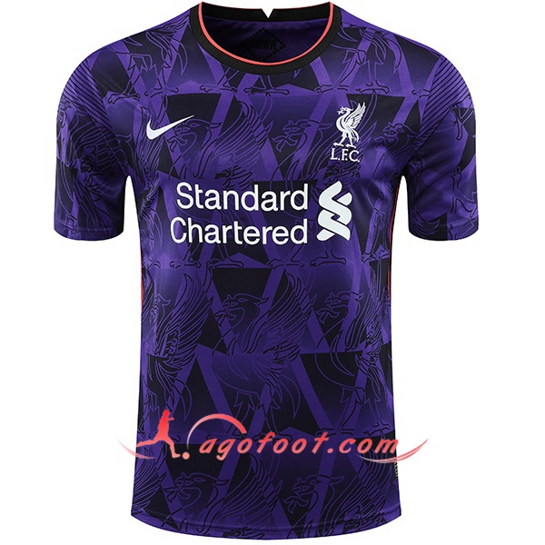 Training T-Shirts FC Liverpool Violet/Blanc 20/21