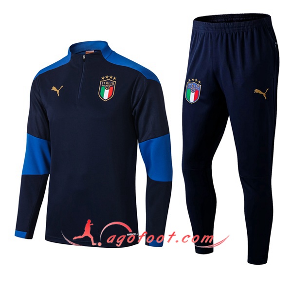 Ensemble Survetement de Foot Italie Bleu Marin 20/21