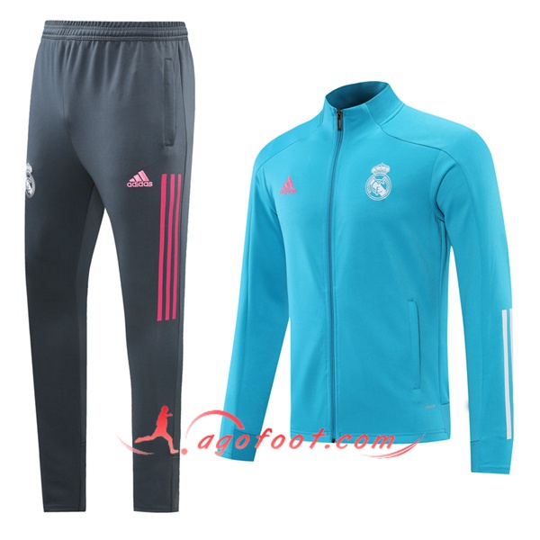 Ensemble Survetement de Foot - Veste Real Madrid Bleu 20/21