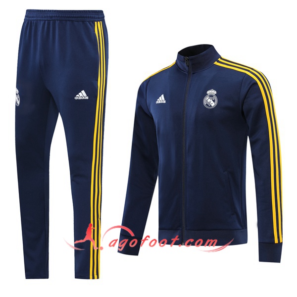 Ensemble Survetement de Foot - Veste Real Madrid Bleu Marin 20/21