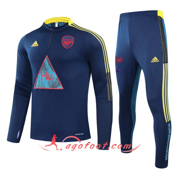 Nouveau Survetement de Foot Arsenal Enfant Bleu Marin Joint Edition 20/21