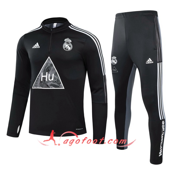 Nouveau Survetement de Foot Real Madrid Enfant Joint Edition Noir 20/21