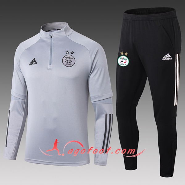 Nouveau Survetement de Foot Algerie Enfant Gris 20/21