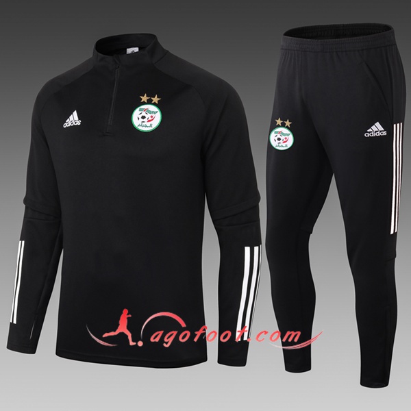 Nouveau Survetement de Foot Algerie Enfant Noir 20/21
