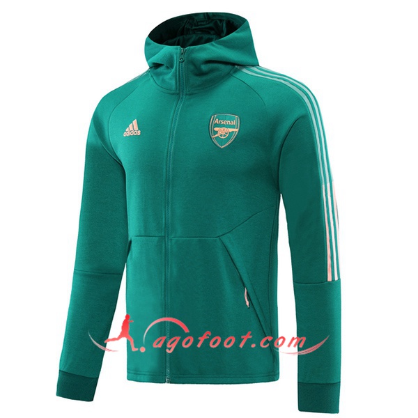 Veste A Capuche Arsenal Vert 20/21