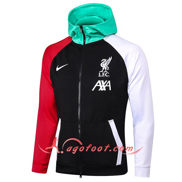 Veste A Capuche FC Liverpool Blanc/Noir 20/21