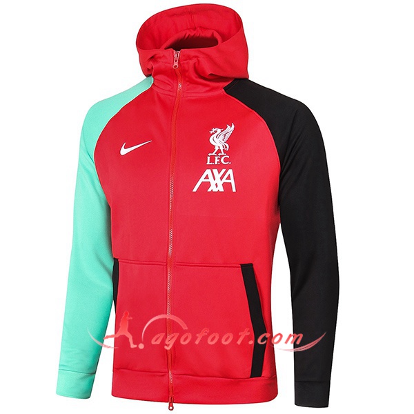 Veste A Capuche FC Liverpool Rouge/Noir 20/21