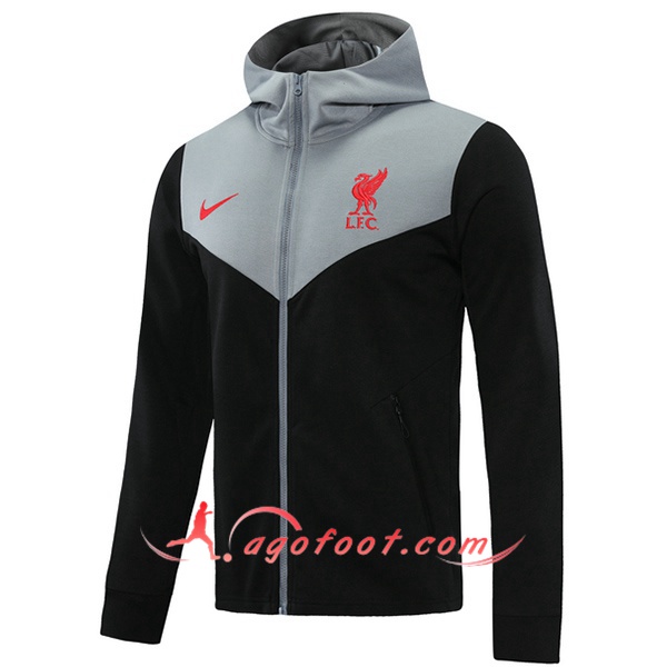 Veste A Capuche FC Liverpool Gris/Noir 20/21