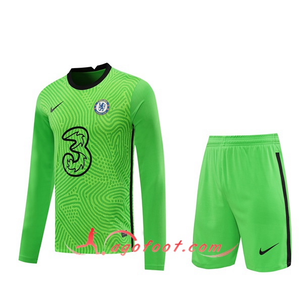Maillot FC Chelsea Gardien De But Vert Manche longue 2020/2021