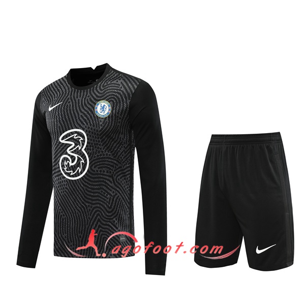 Maillot FC Chelsea Gardien De But Noir Manche longue 2020/2021