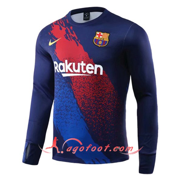 Nouveau Training Sweatshirt FC Barcelone Bleu Rouge 19/20