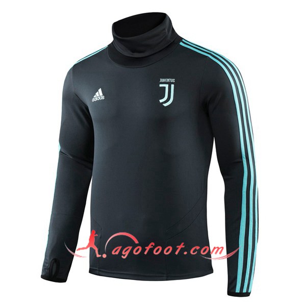 Nouveau Training Sweatshirt Juventus Cyan Col Haut 19/20