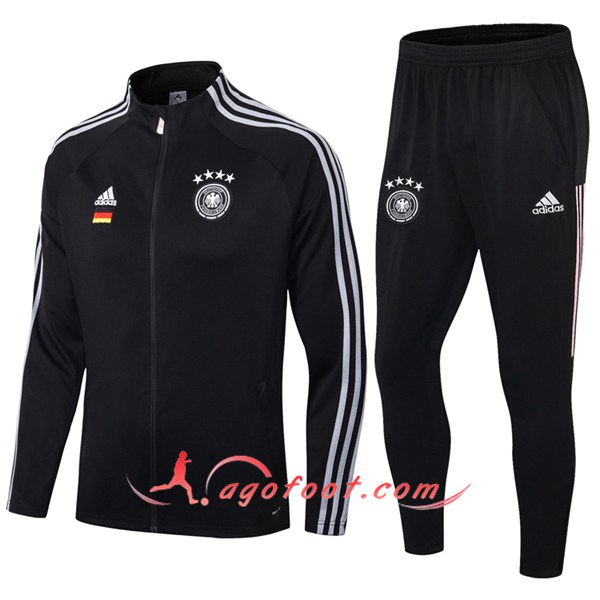 Ensemble Survetement Foot - Veste Equipe de Allemagne Noir 19/20