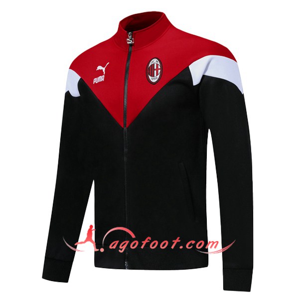 Nouveau Veste Foot AC Milan Noir Rouge 19/20