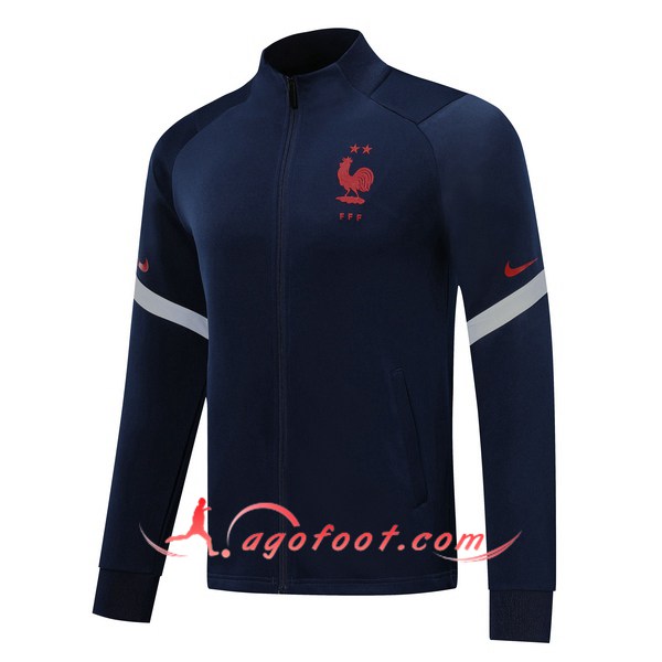Nouveau Veste Foot France Bleu Royal 19/20