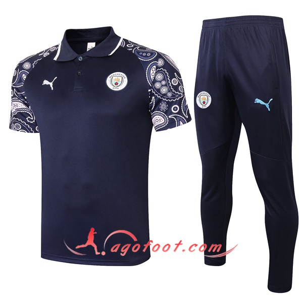 Ensemble Polo Manchester City + Pantalon Bleu Royal 20/21