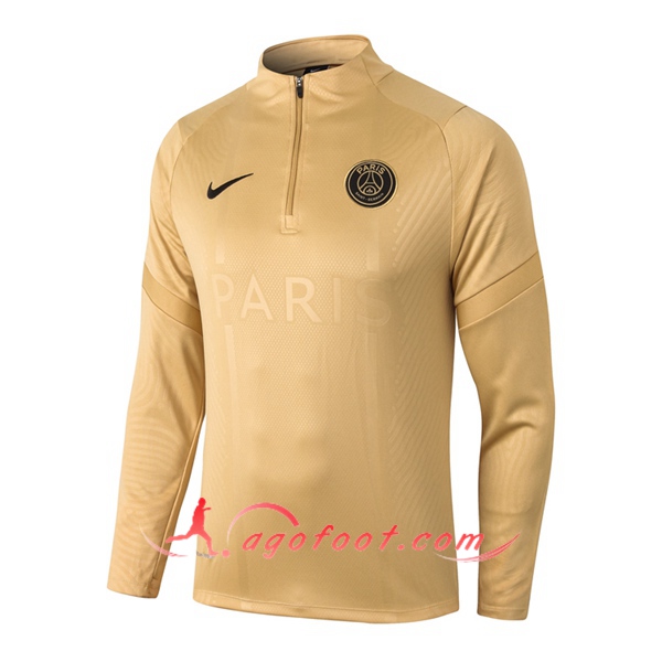 Nouveau Training Sweatshirt Pairis PSG Jaune 20/21