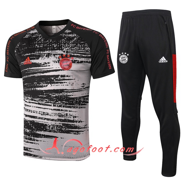 Ensemble Training T-Shirts Bayern Munich + Pantalon Noir 20/21