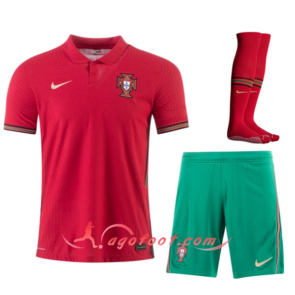 Ensemble Maillot Portugal Domicile (Short+Chaussettes) UEFA Euro 2020
