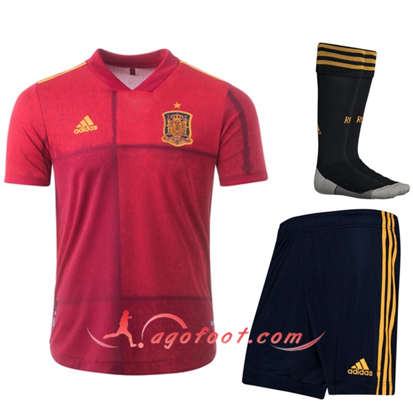 Ensemble Maillot Foot Espagne Domicile (Short+Chaussettes) 20/21