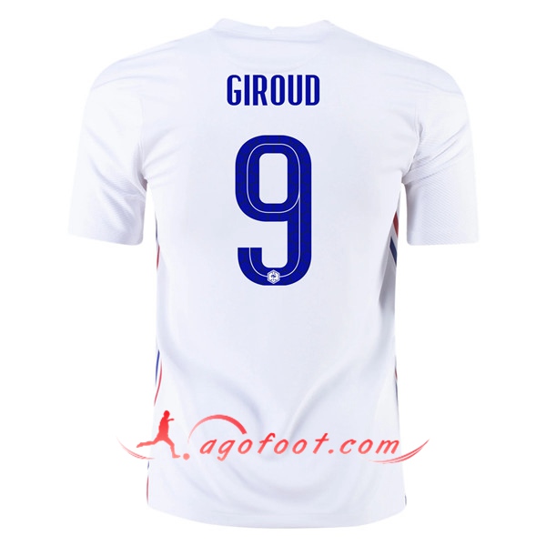 Maillot Equipe France (Giroud 9) Exterieur UEFA Euro 2020