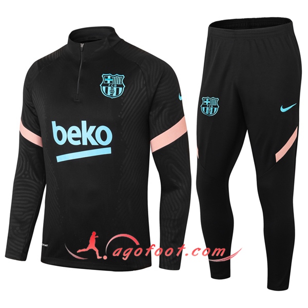 Ensemble Survetement de Foot FC Barcelone Noir 20/21