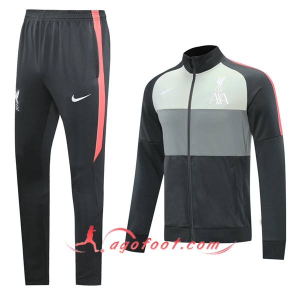 Ensemble Survetement de Foot - Veste FC Liverpool Gris 20/21