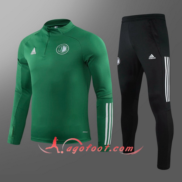 Nouveau Survetement de Foot Feyenoord Enfant Vert 20/21