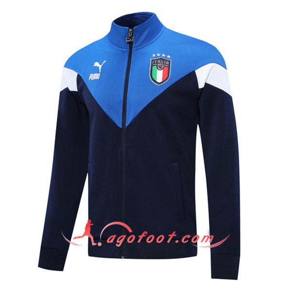 Nouveau Veste Foot Italie Bleu 20/21