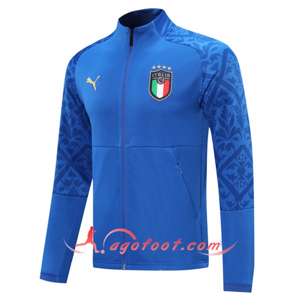 Nouveau Veste Foot Italie Bleu 20/21