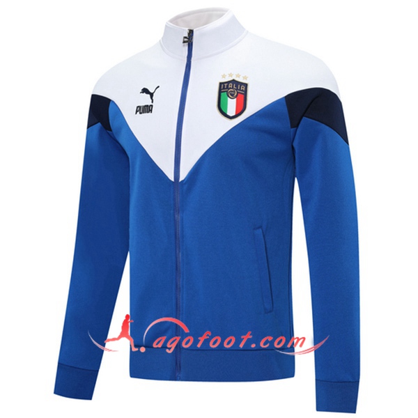 Nouveau Veste Foot Italie Bleu 20/21