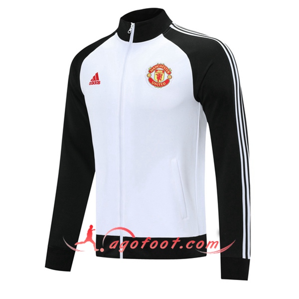 Nouveau Veste Foot Manchester United Blanc 20/21