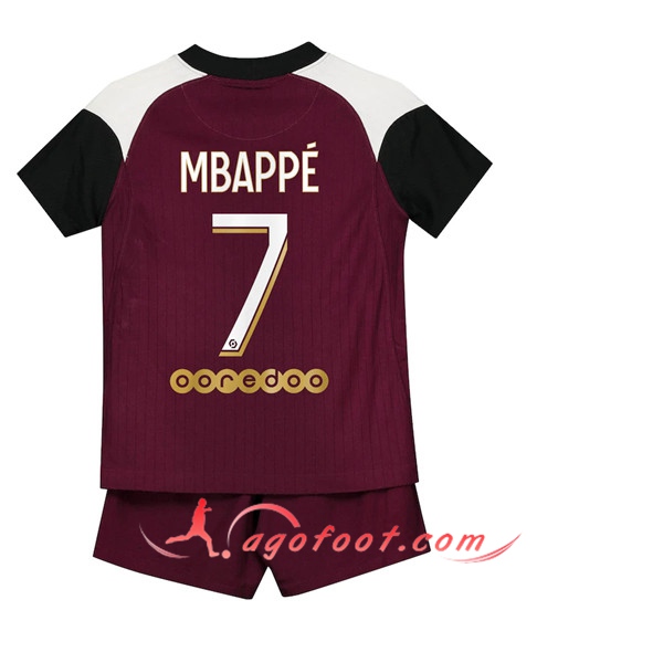 Maillot de Foot PSG (Mbappé 7) Enfants Third 20/21