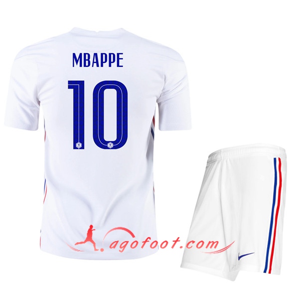 Maillot UEFA Euro 2020 France (Mbappe 10) Enfant Exterieur