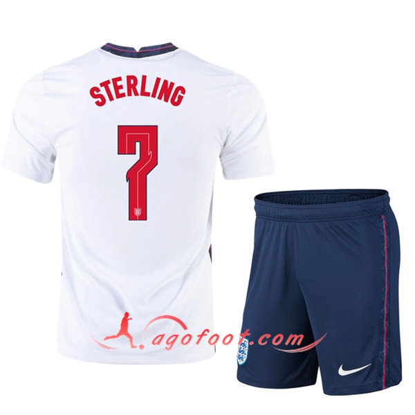 Maillot UEFA Euro 2020 Angleterre (Sterling 7) Enfant Domicile