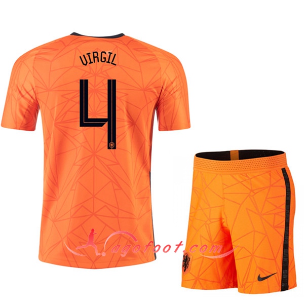 Maillot UEFA Euro 2020 Pays-Bas (VIRGIL 4) Enfant Domicile