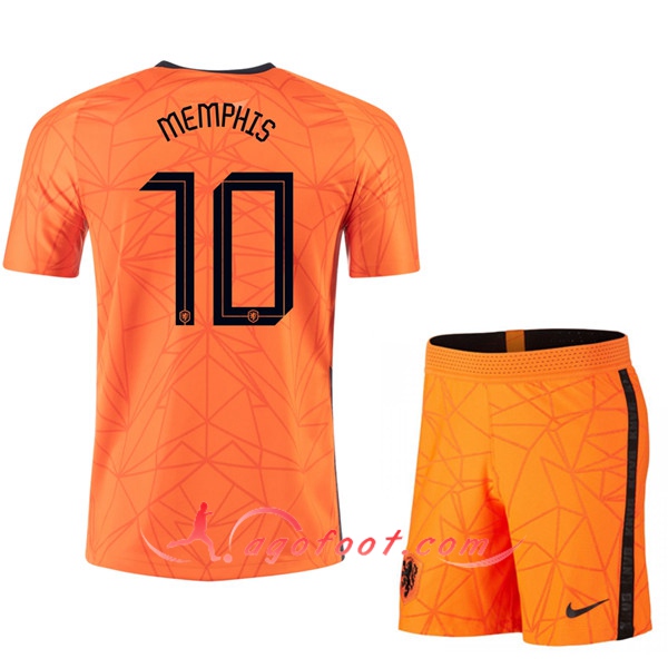 Maillot UEFA Euro 2020 Pays-Bas (MEMPHIS 10) Enfant Domicile