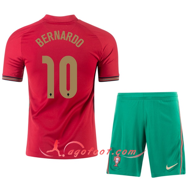 Maillot UEFA Euro 2020 Portugal (BERNARDO 10) Enfant Domicile