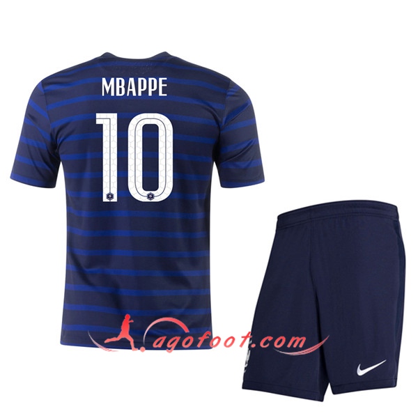 Maillot UEFA Euro 2020 France (Mbappe 10) Enfant Domicile