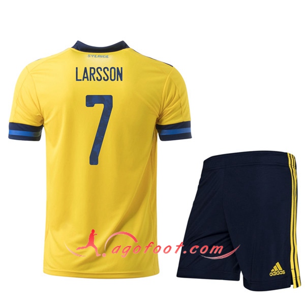 Maillot UEFA Euro 2020 Suede (LARSSON 7) Enfant Domicile
