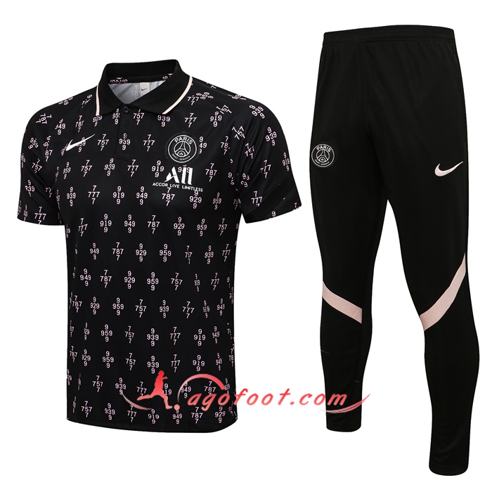 Ensemble Polo Jordan PSG + Pantalon Noir 2021/2022