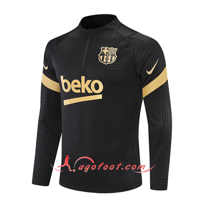 Sweatshirt Training FC Barcelone Noir/Jaune 2021/2022